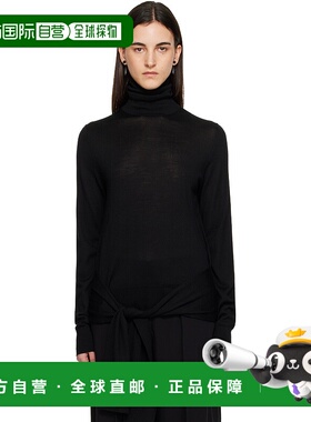1h可退 香港直邮toteme 女士 黑色 Double-Sleeve 高领毛衣 254WR
