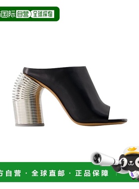 自营off-whiteSilver Spring Mules - 灰白色 - 皮革 - 黑色/银色