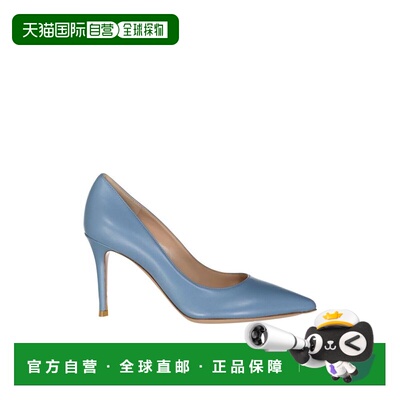 自营Gianvito Rossi Leather High Heel Women's Pumps - blue 美