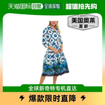 Samantha Sung Audrey 2 衬衫式连衣裙 - 蓝色 【美国奥莱】直发