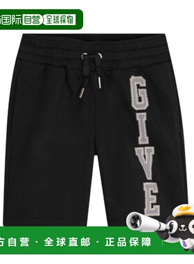 香港直邮GIVENCHY 女童短裤 H3071409B AW2024 黑色 抽绳短裤