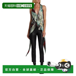 皮革修身 九分裤 中腰直筒裤 1h可退 休闲 Vince 时尚 柔 美国直邮