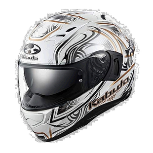 【日本直邮】OGK KABUTO 摩托车头盔 KAMUI3 JAG 珍珠白金 儿童 X