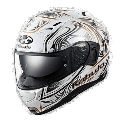 【日本直邮】OGK KABUTO 摩托车头盔 KAMUI3 JAG 珍珠白金 儿童 X