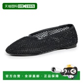 Women black Ballet 自营Staud Black Alba Flats 美国奥莱
