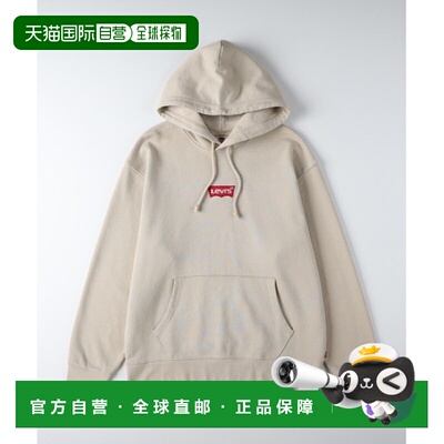 1h可退 日本直邮Levi's 男女同款 全棉宽松连帽卫衣 前后印花设计