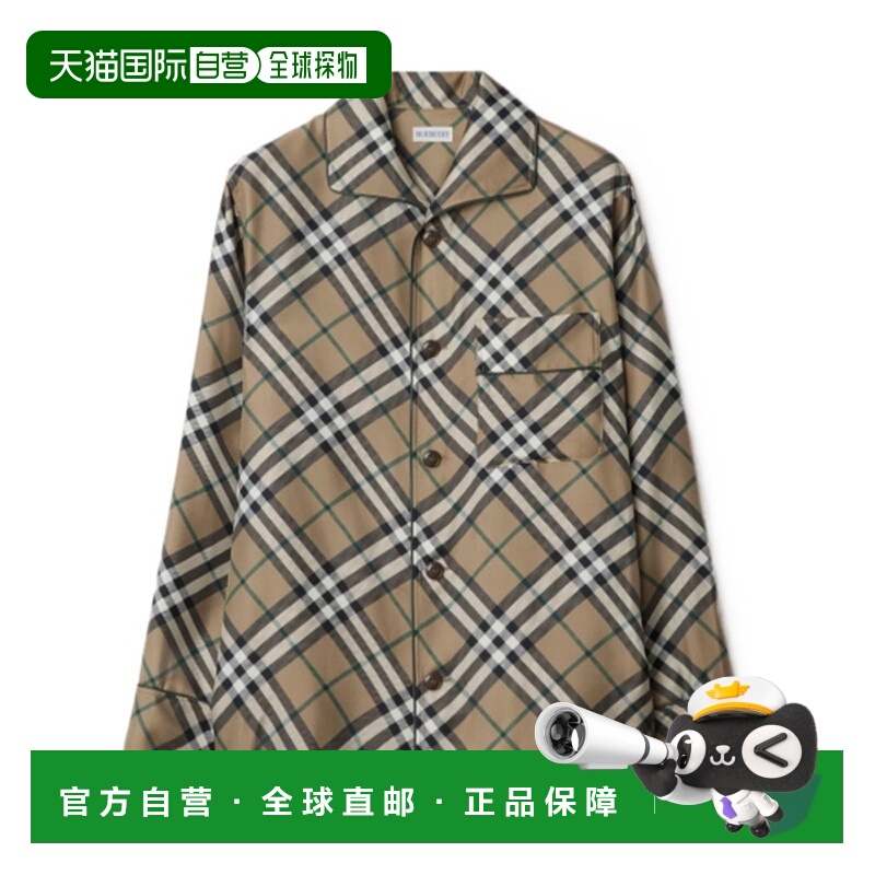 香港直邮Burberry 格纹睡衣式衬衫 81170221博柏利