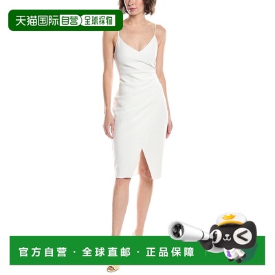 自营 black halo黑色Halo Bowery护套连衣裙-白色 美国奥莱直发