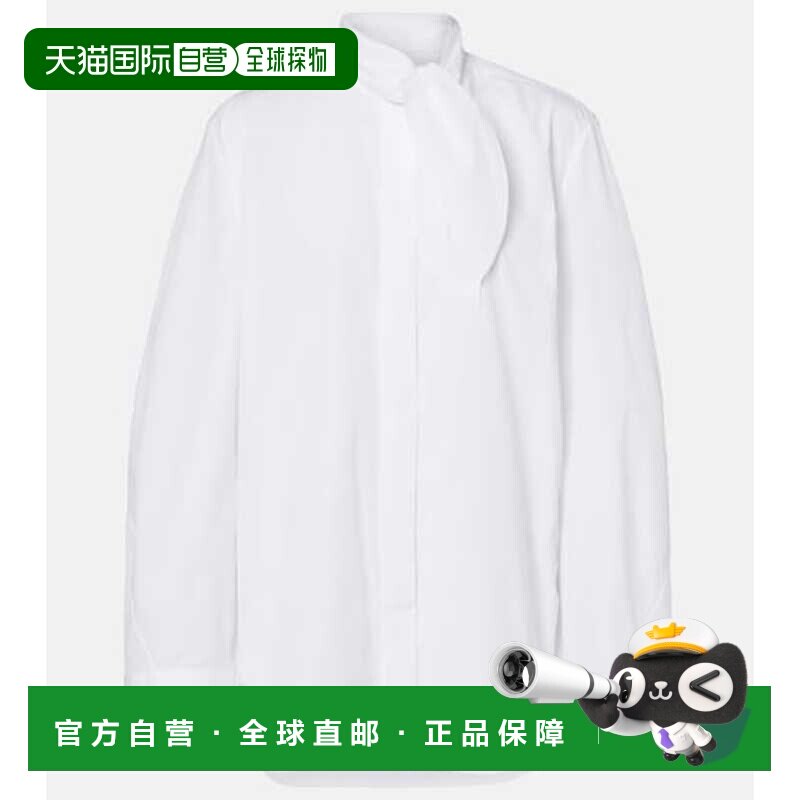 香港直邮Givenchy 纪梵希 女士 打结领棉质衬衫 white白色 舒适时