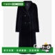 香港直邮潮奢 女士 1h可退 Max Mara 羊驼毛羊毛大衣 black黑