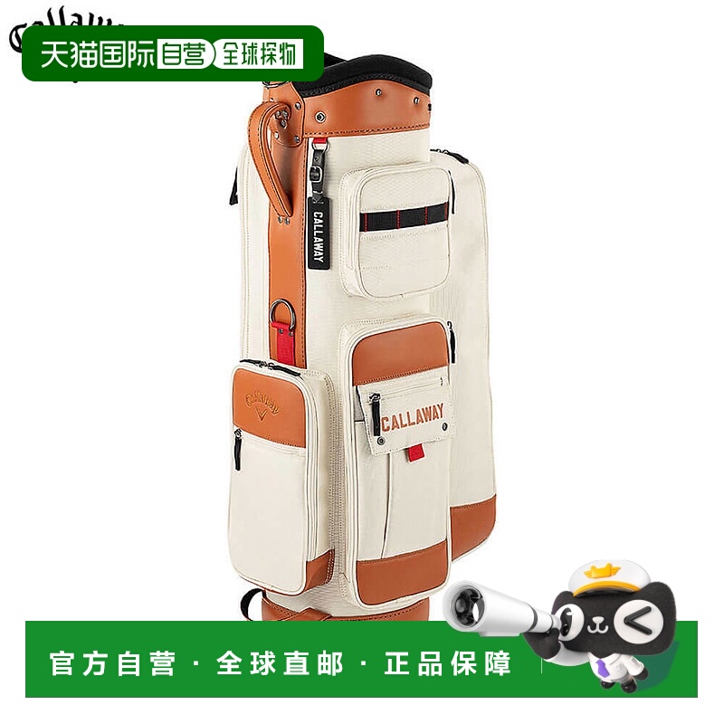 日本直邮Callaway SPL-I 高尔夫球童包 FW 25 JM 5125137 米色