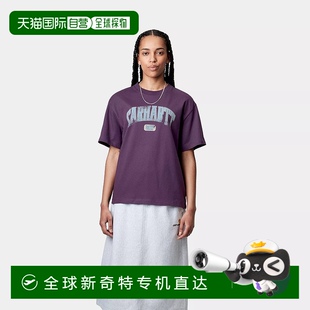 针织 欧洲直邮Carhartt Wip 女士紫色棉短袖 T恤女款
