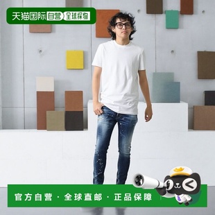 DCX250070 男士 半袖 日本直邮DSQUARED2 砍袖 DCX350060 圆领 T恤