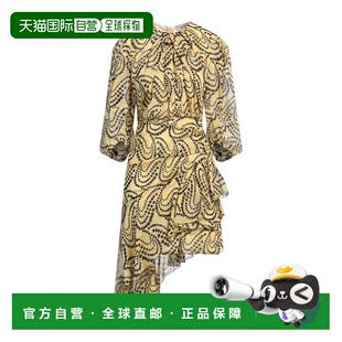 香港直邮Sandro 女士 短款连衣裙 yellow黄色 舒适时尚