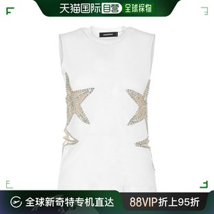 二次方 香港直邮潮奢 上衣 Dsquared2 星星装 饰平纹针织无袖 女士