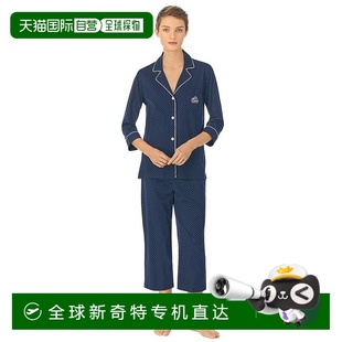 睡衣套装 lauren 男士 七分袖 全棉睡裤 美国直邮 ralph