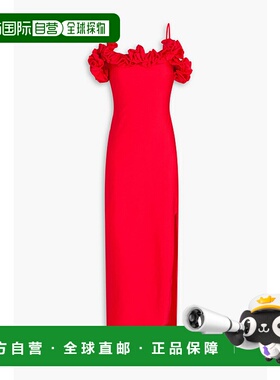 1h可退 香港直邮Coperni 女士 荷叶边弹性针织中长连衣裙 COPR113