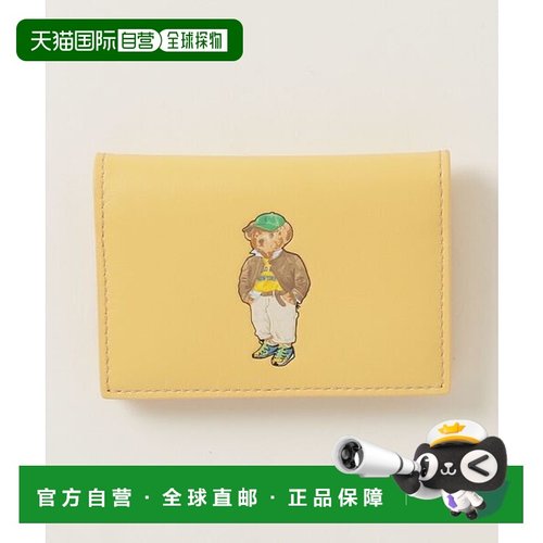 日本直邮RALPH LAUREN 熊皮革翻盖卡包 [95141230]