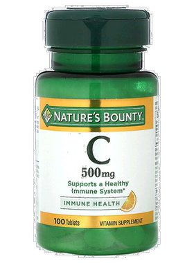 香港直发Nature'S Bounty自然之宝维生素C片剂增强抵抗力100片