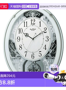 日本直邮机械钟 节奏收音机钟 带装饰摆锤 挂钟 Small World Prou