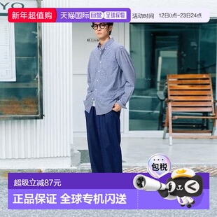 日潮跑腿UNIQLO优衣库 宽版格纹纽扣衬衫 66 BLUE 男女兼用 XXL 4