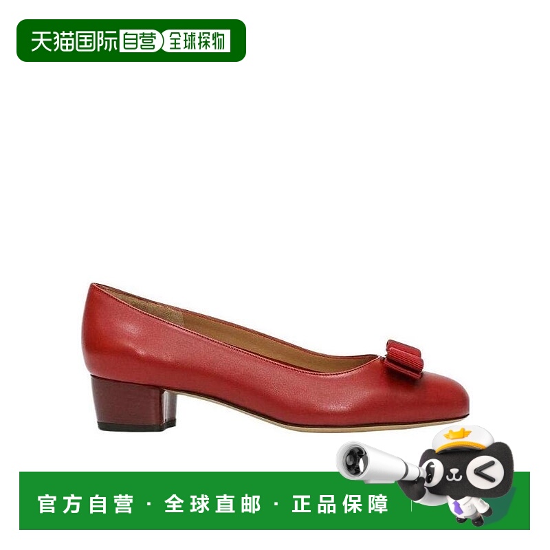 香港直邮Salvatore Ferragamo 蝴蝶结高跟鞋 059198菲拉格慕