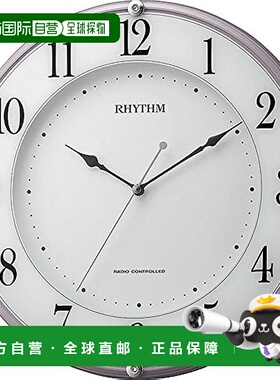 日本直邮【日本直邮】RHYTHM 电波挂钟 日本电波 8MY503SR13 粉