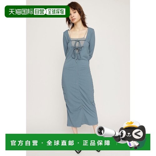 日本直邮SLY SHIRRING RIBBON 2WAY连衣裙 L/BLU1 [SL3994EW22492