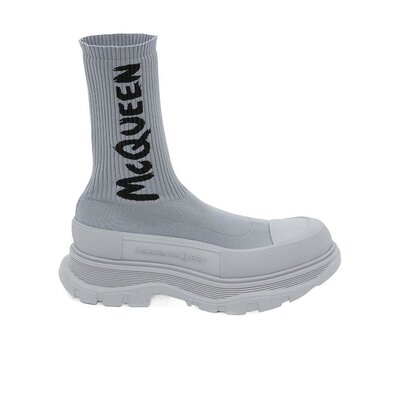 alexandermcqueen亚历山大麦昆男士徽标涂鸦靴子