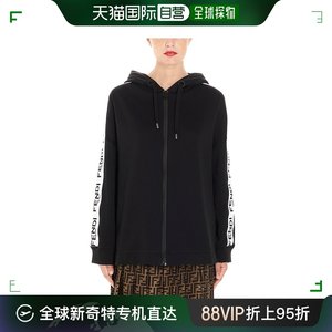 香港直邮Fendi芬迪女士黑色连帽外套日常百搭FAF081A8WGF0GME