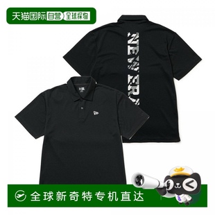 珠地网眼 143 ERA 黑色高尔夫 日本直邮NEW 垂直标志 Polo 短袖 衫