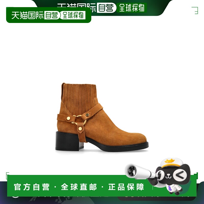 香港直邮CHLOÉ 女士靴子 CHC25S07PPX217 SS2025 棕色 Heeled ank