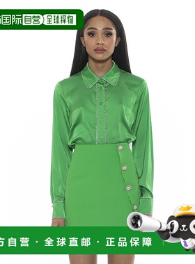 自营 alexia admorRachel 衬衫亮绿色 美国奥莱直发