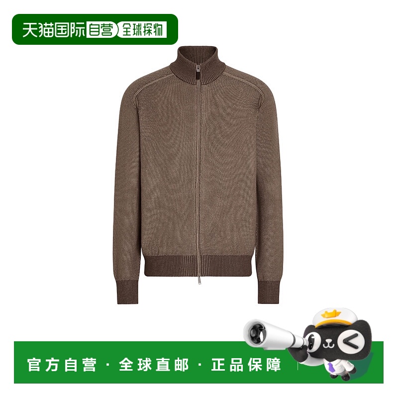 香港直邮Zegna Cashseta 全拉链开衫 UGJ92A2157长袖羊绒高领男装