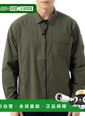 韩国直邮CP COMPANY 有机华达呢全拉链外套衬衫 (18CMOS124A 1101