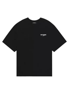 WE11DONE 男士T恤 WDTT123992UBK CO 黑色 徽标印花T 恤