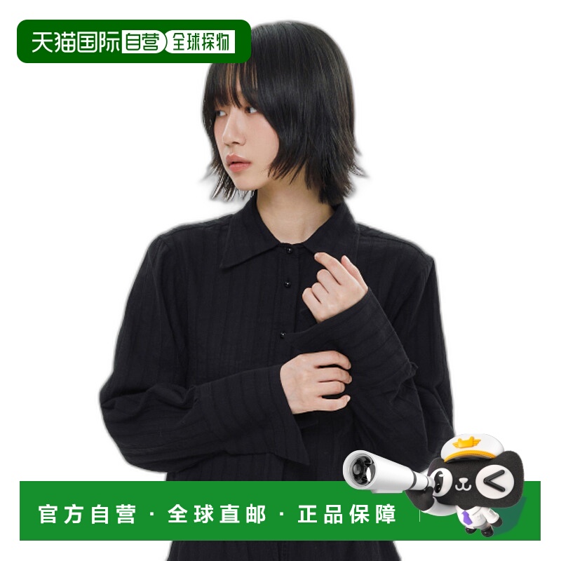 韩国直邮ROMANTIC CROWN 女士女衬衫WINGED CUFFS SHIRT_BLACK 24RC