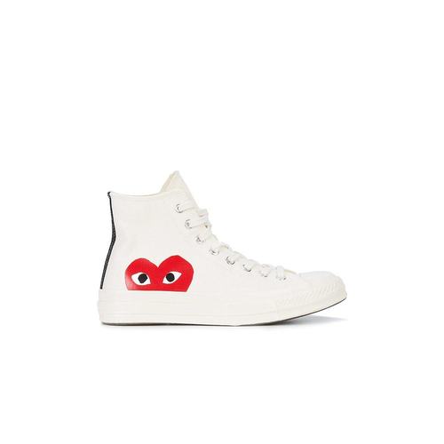 香港直邮Comme Des Garcons Play 爆款白色Converse联名款帆布运