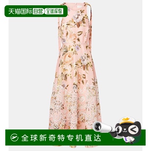 英格兰刺绣亚麻中长连衣裙 香港直邮潮奢 ZIMMERMANN 女士 Acacia