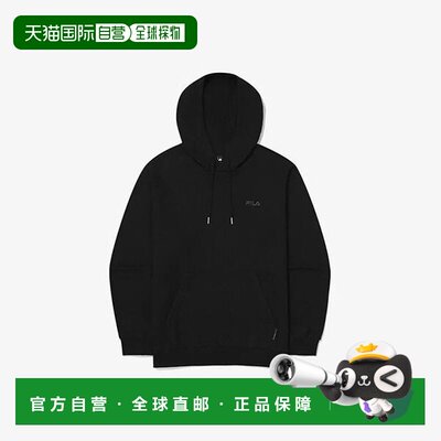 韩国直邮FILA Wheela连帽衫 KQC FS2POG3102U-BLK基本款小徽标