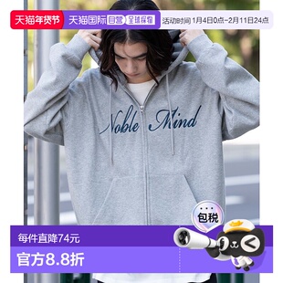 1h可退 日本直邮WEGO 男女同款原创宽松长袖双拉链连帽卫衣 WE25A