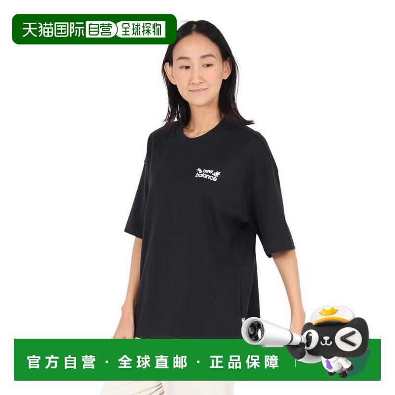 日本直邮New Balance 新款平衡女士花卉大号T恤WT51930BK