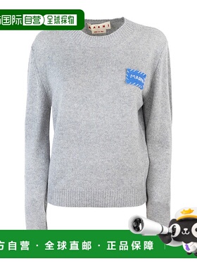 香港直邮Marni logo贴花羊绒套衫 GCMD0505Q0UFX325长袖