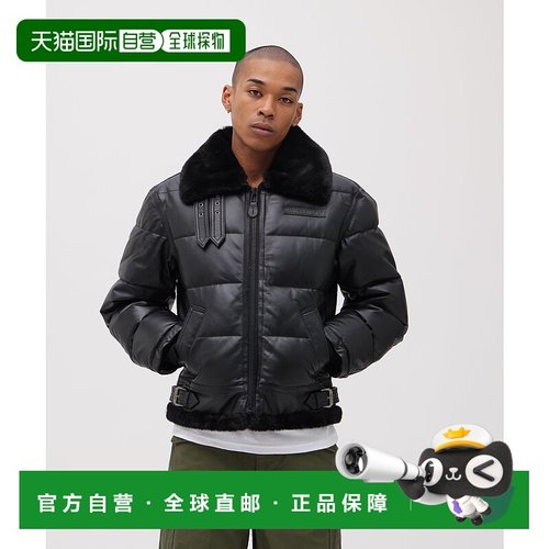 日本直邮AVIREX 皮革羽绒飞行夹克外套 [AV1129EM018694]