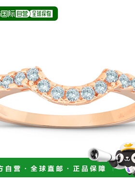 自营 pompeii31/4ct 钻石凹槽护环增强器 14K 玫瑰金 - 14k 玫瑰