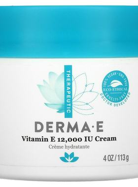 美国直邮Derma E德玛依维生素E乳霜补水滋润肌肤无麸质113g