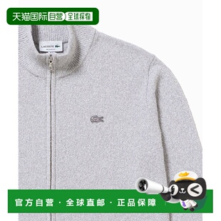 1h可退 日本直邮LACOSTE男女同款宽松半拉链针织开衫 立领双拉链