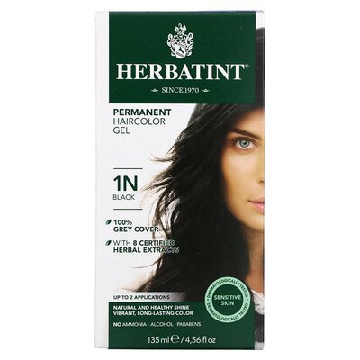 美国直邮Herbatint荷碧汀染发剂遮白发多色植物无刺激温和135ml