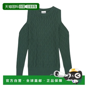 香港直邮Ganni K1921刺绣 圆领连衣裙