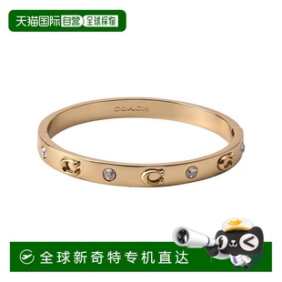 专柜款 香港直邮COACH 手镯手表手链金色锆石手工